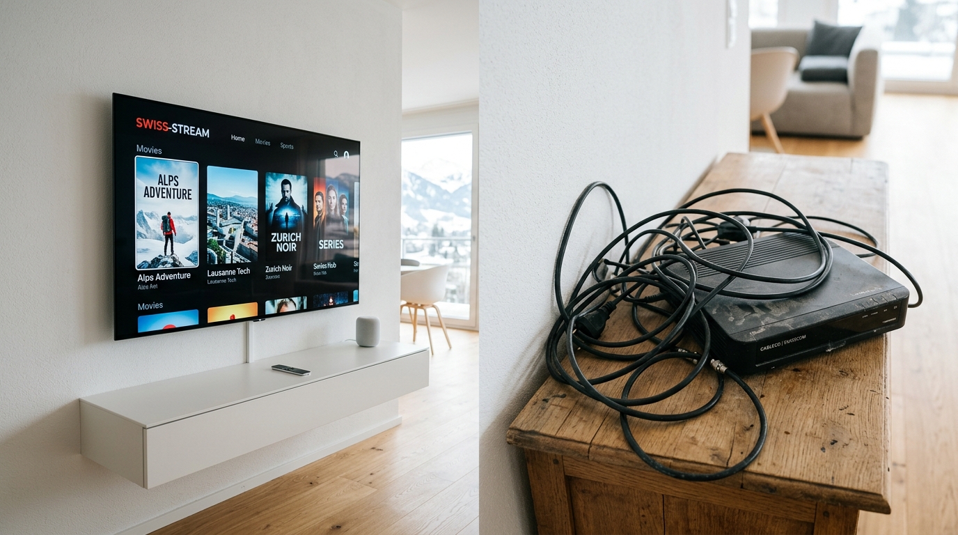 Économie abonnement TV suisse : transition du câble traditionnel vers IPTV Suisse sans décodeur encombrant